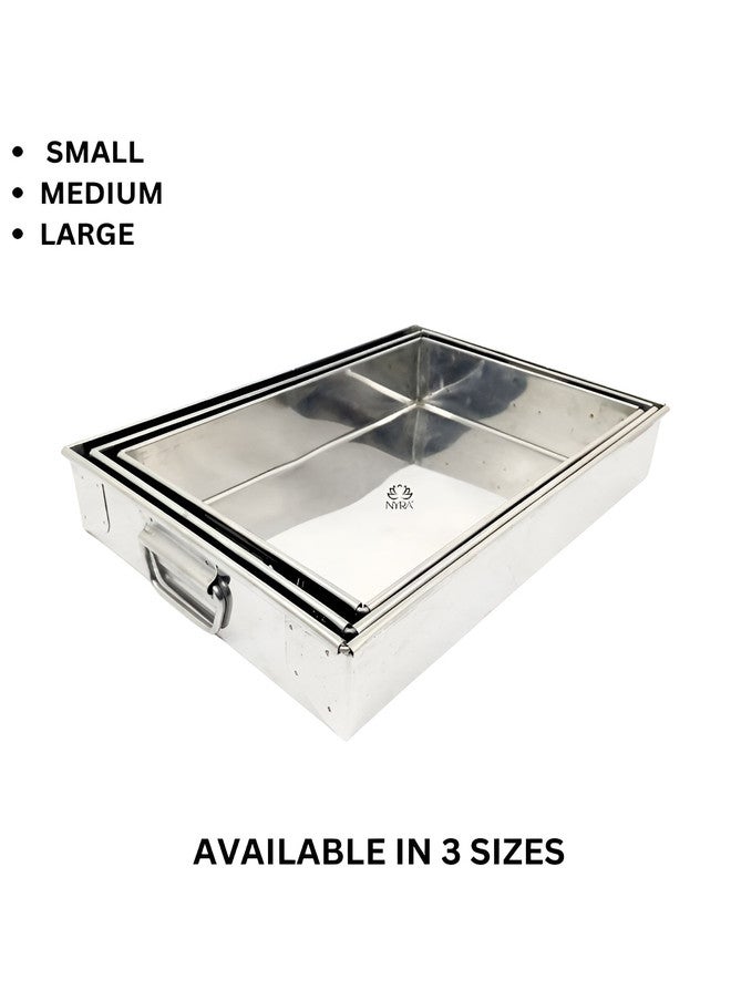 Nyra Kitchenware Stainless Steel Dishwasher Safe Serving Tray - Image 2